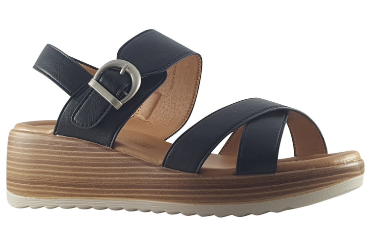 Heavenly Feet Destiny Black Womens Sandals