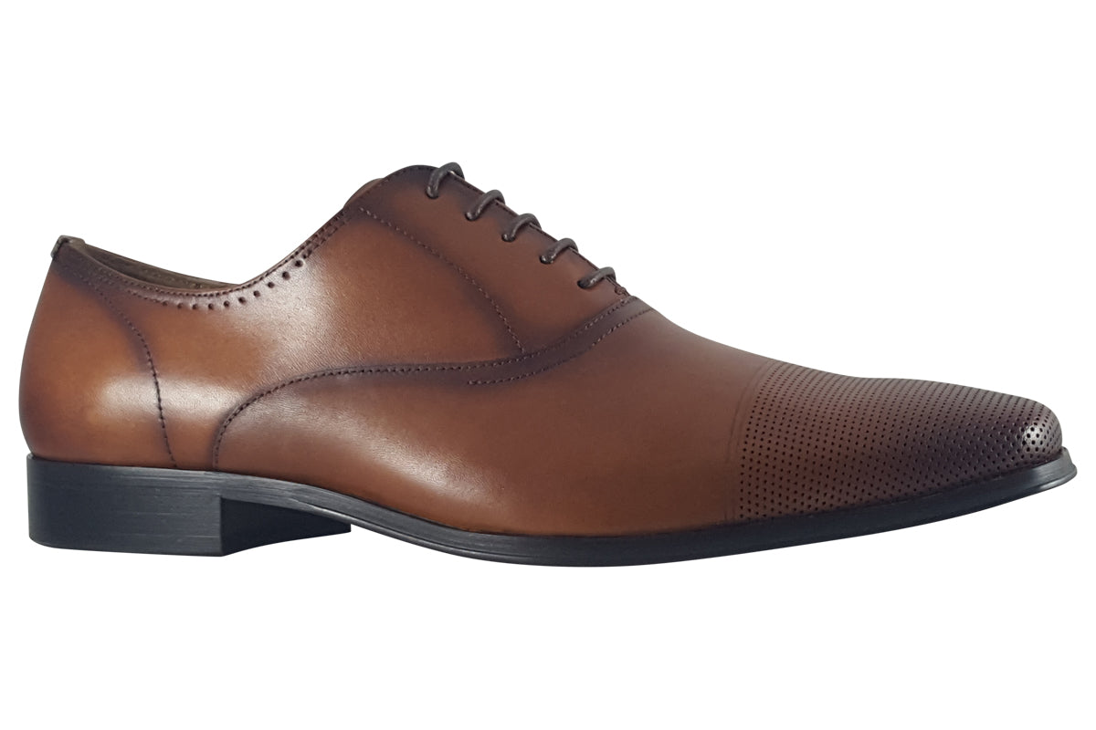 Paolo Vandini Leather Dress Shoe Paolo Vandini Tan Leather Shoes – Wolf & West Menswear main image 3