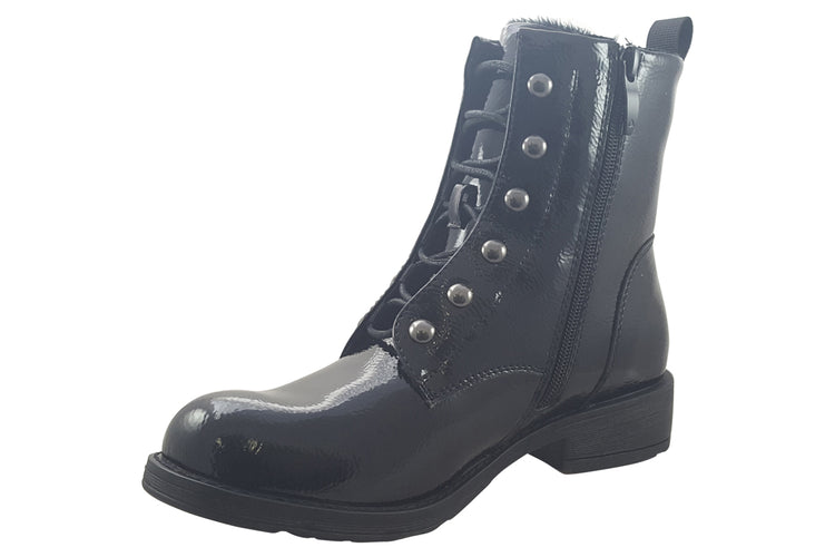 Susst Cooper 24 Black Patent Womens Boots