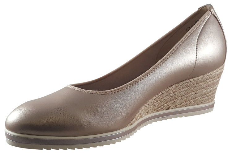 Tamaris Wrenlee 22305-42 Light Gold Womens Shoes