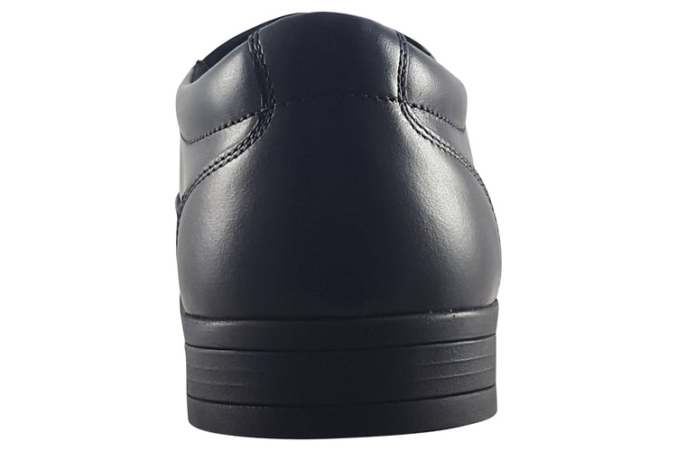 Term Footwear Harvey Slip On Black Boys School Shoes