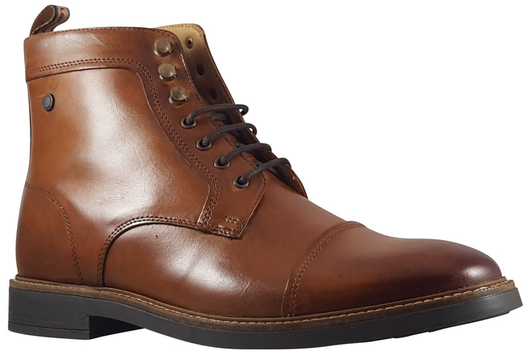 Base London Plymouth Washed Tan Mens Boots