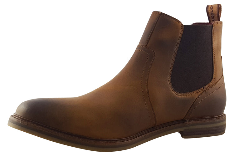 Base London Rampton Pull up Tan Mens Boots