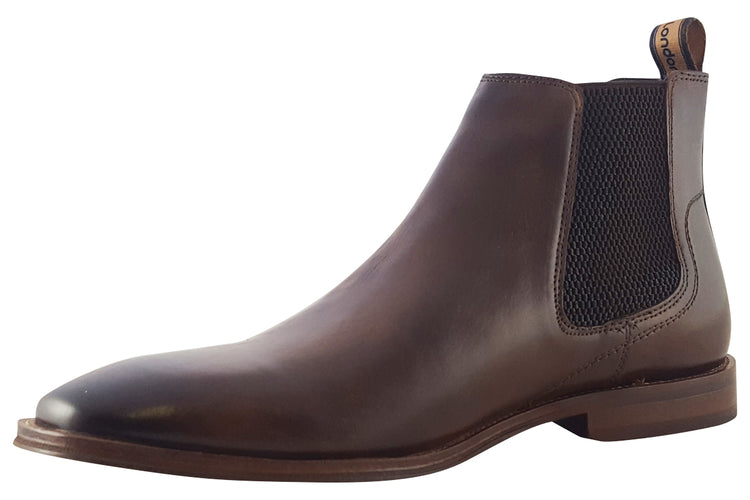 Base London Sikes Washed Brown Mens Boots