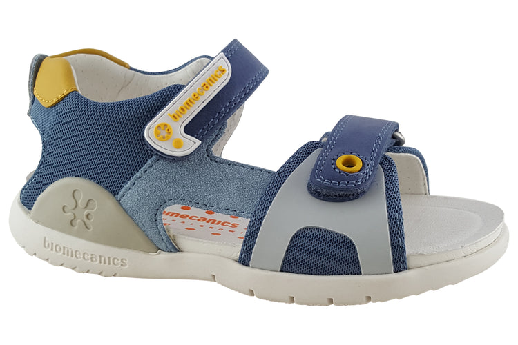 Biomecanics Finbar 232262A Denim/Yellow Boys Sandals