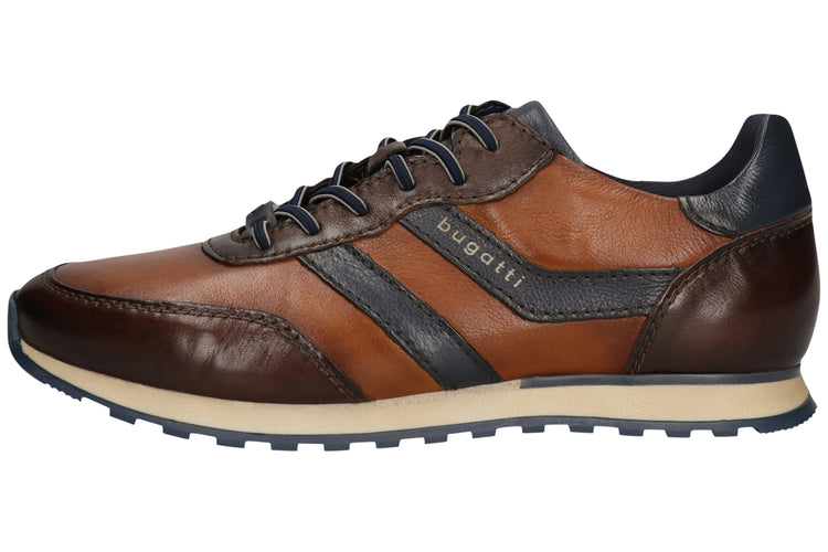 Bugatti Rex 332ARX05 Dark Brown/Cognac Mens Trainers