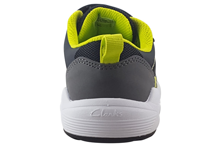 Clarks Aeon Dash O Grey Combi Boys Sports