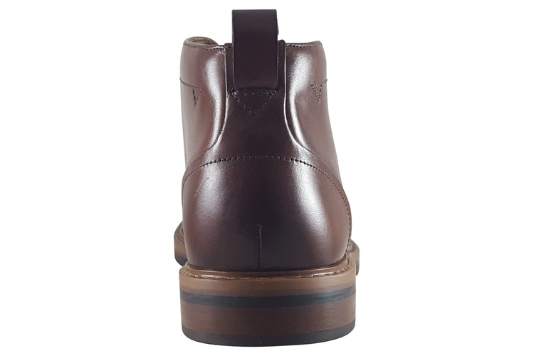 Clarks Aldwin Chukka Mid Tan Leather Mens Boots