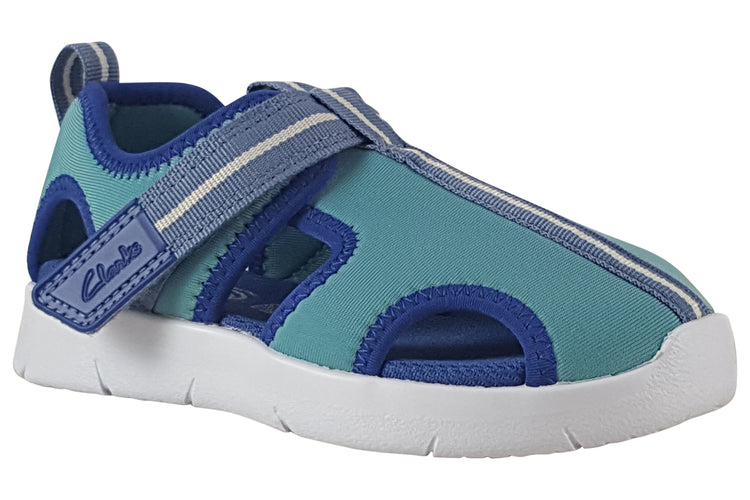 Clarks Ath Water K Blue Combi Boys Sandals