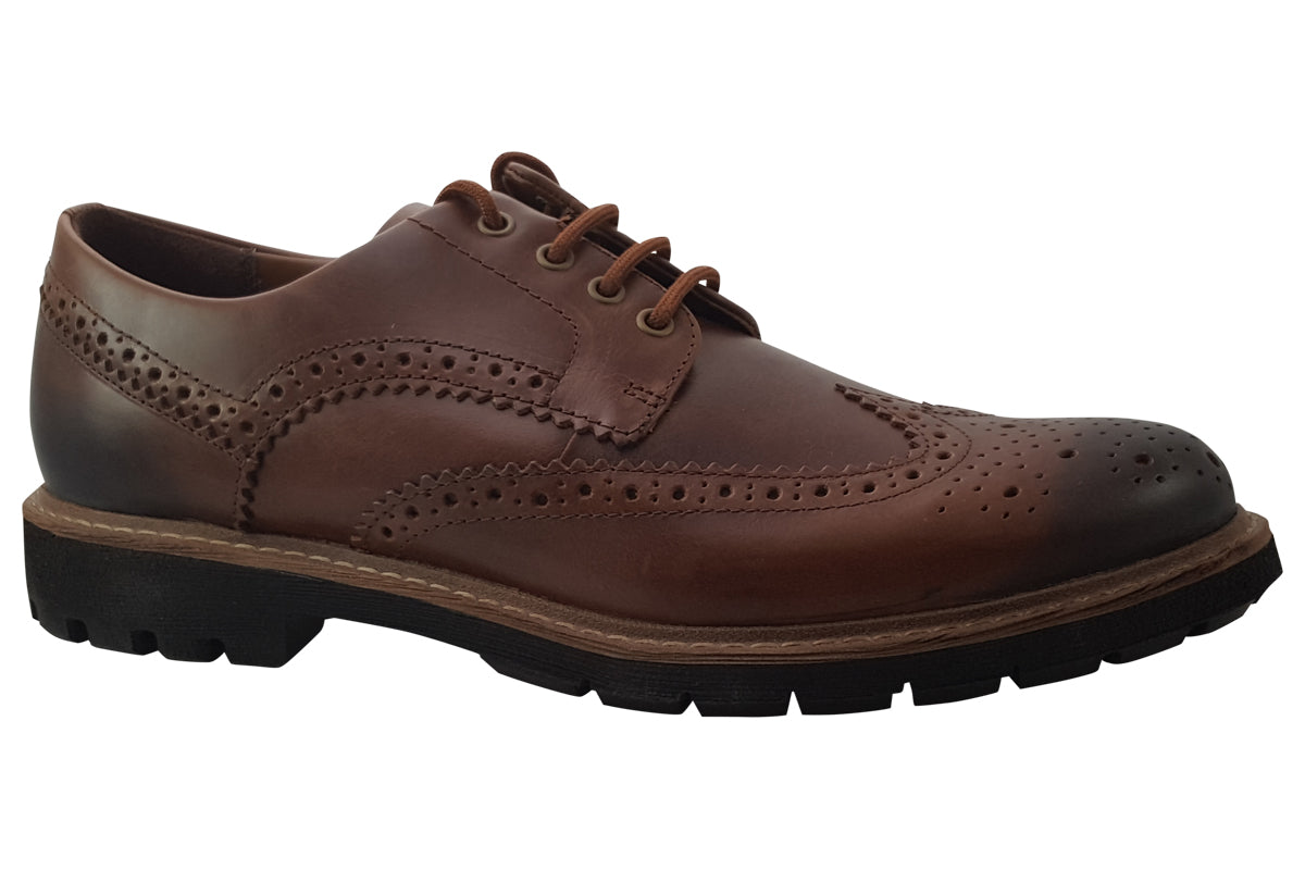 Clarks Batcombe Wing Dark Tan Leather Mens Shoes – McConnell 