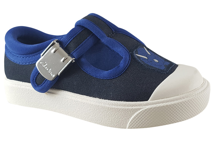 Clarks City Dance T Navy Canvas Boys Canvas