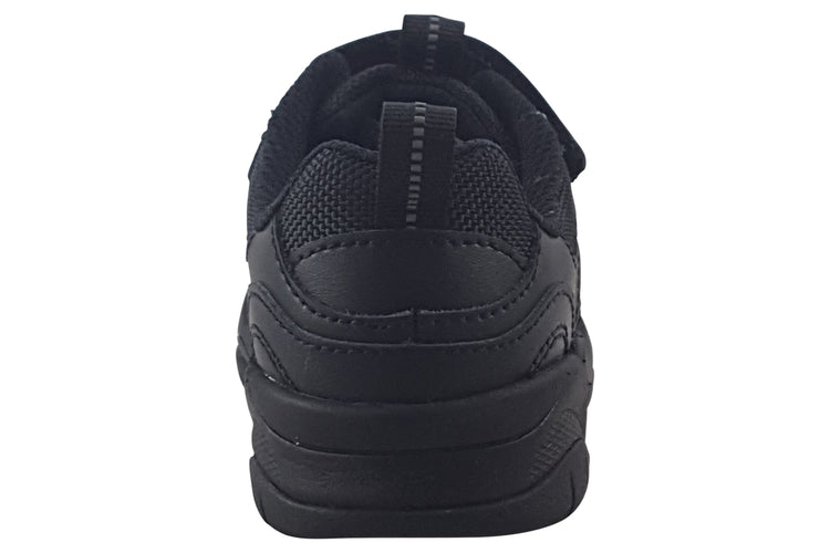 Clarks ClowderSprintK Black Leather Boys School Shoes