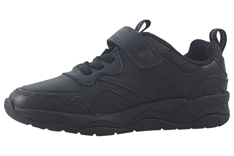 Clarks ClowderSprintK Black Leather Boys School Shoes