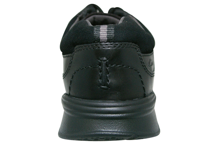 Clarks Cotrell Edge Blk Smooth Leather Mens Shoes