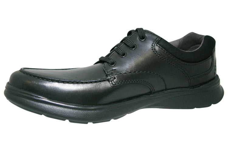 Clarks Cotrell Edge Blk Smooth Leather Mens Shoes