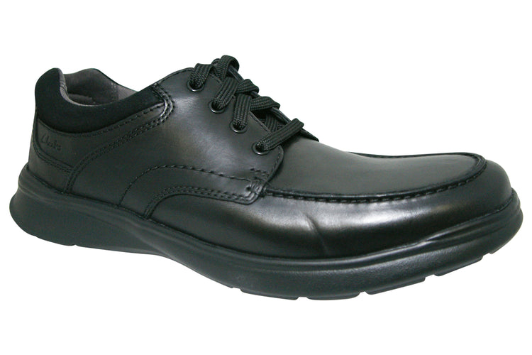 Clarks Cotrell Edge Blk Smooth Leather Mens Shoes