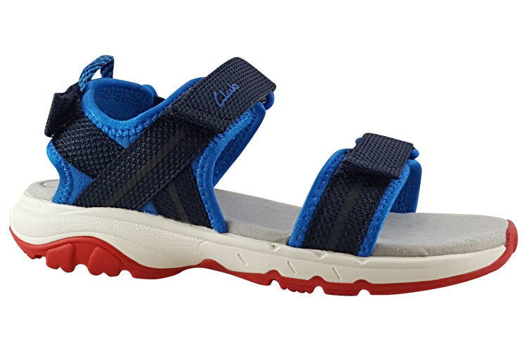 Clarks Expo Sea K Navy Synthetic Boys Sandals