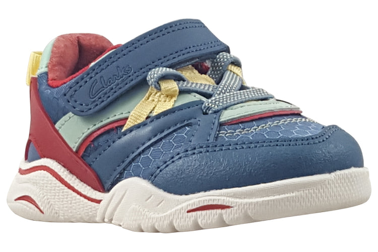 Clarks FeatherPace T Blue/Green Boys Sports