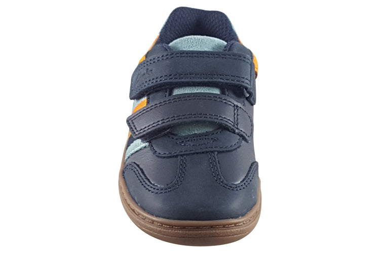 Clarks Flash Den K Navy Combi Boys Shoes