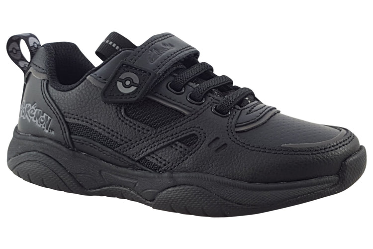 Clarks Grip Trade K Black Leather Boys School Shoes