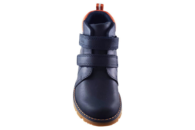 Clarks Heath Strap K Navy Boys Boots