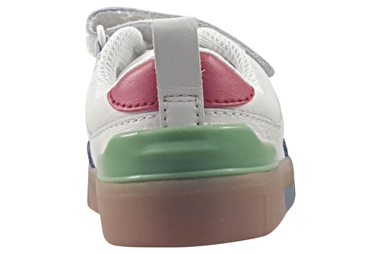 Clarks Oslo Vibe K White/Blue Boys Shoes