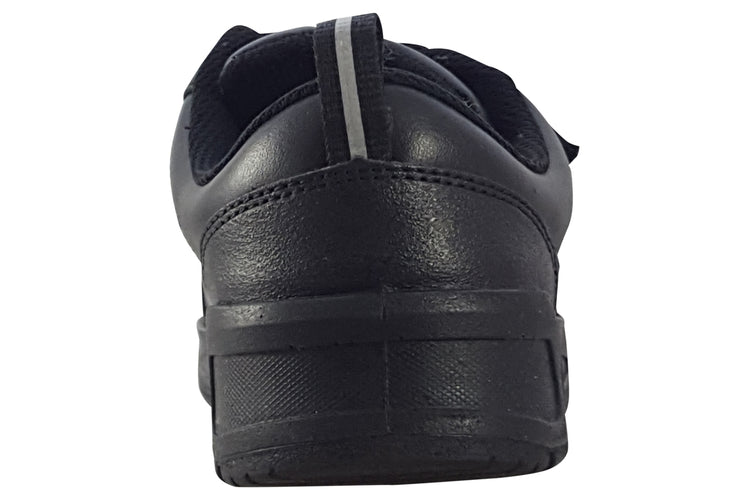 Clarks PalmerSteggy O Black Leather Boys School Shoes