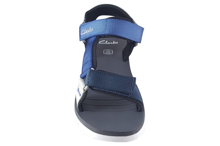 Clarks Peak Web O Blue Combi Boys Sandals