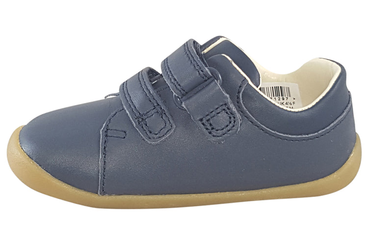 Clarks Roamer Craft T Navy Leather Boys First Shoes