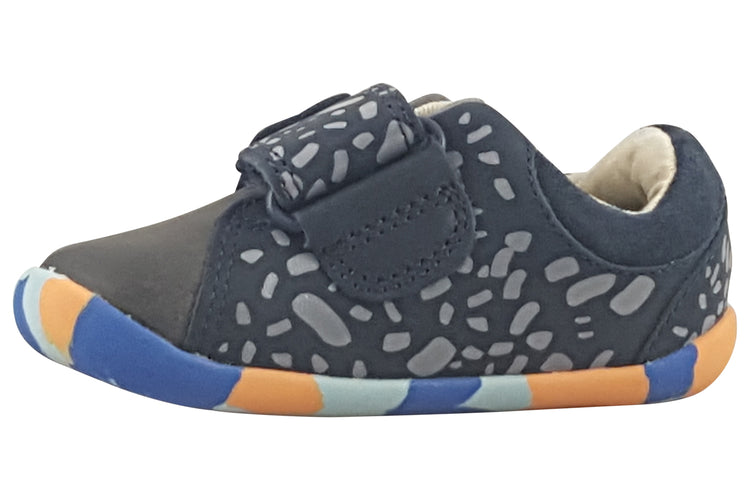 Clarks Roamer Tri T Grey/Blue Boys First Shoes