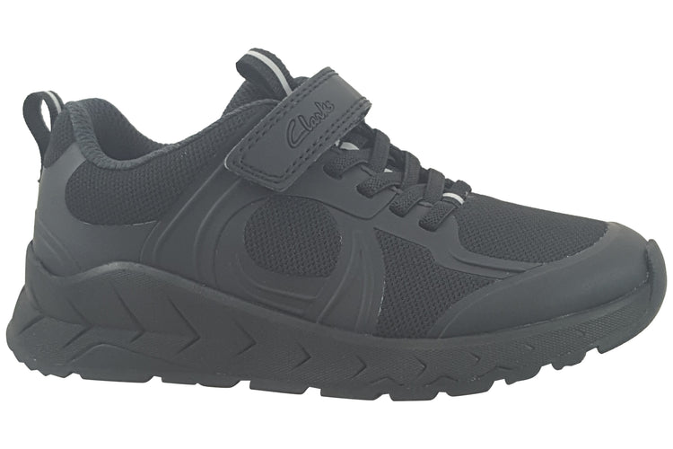 Clarks Selva Edge K Black Boys Sports