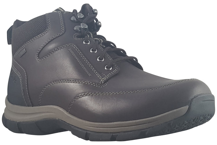 Clarks Spypath Hi GTX Dark Brown Lea Mens Shoes
