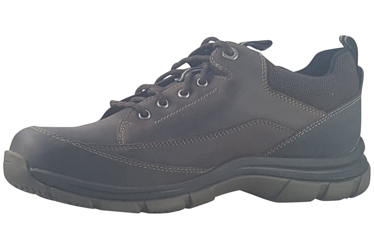 Clarks Spypath Lo GTX Dark Brown Lea Mens Shoes