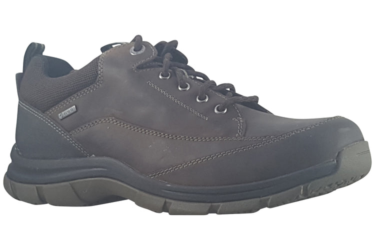 Clarks Spypath Lo GTX Dark Brown Lea Mens Shoes