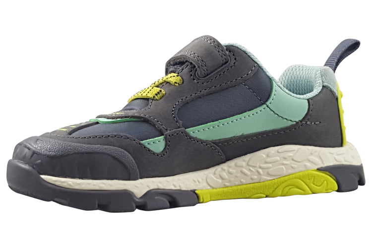 Clarks Steggy2 Park K Grey/Green Boys Shoes