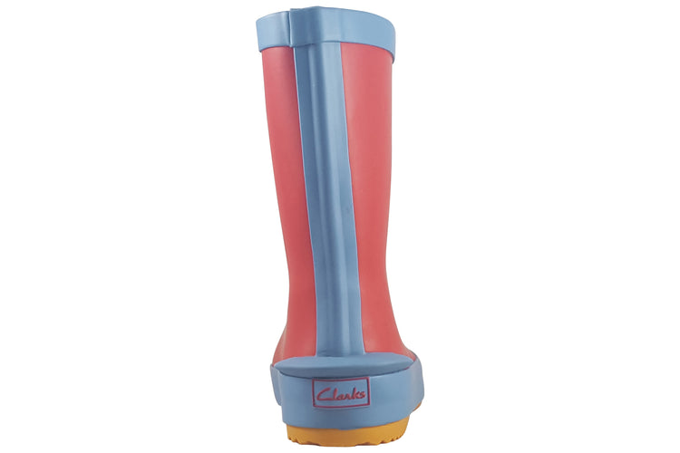 Clarks Tarri Run T Red/Blue Boys Wellingtons