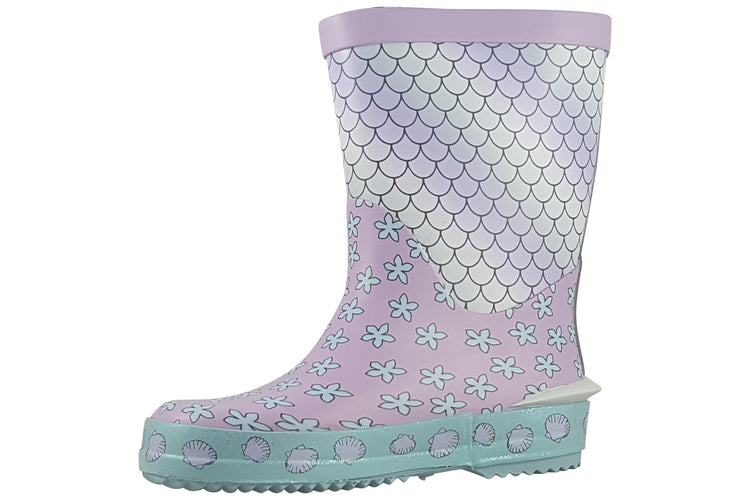 Clarks Tarri Run T. Lilac Combi Girls Wellingtons