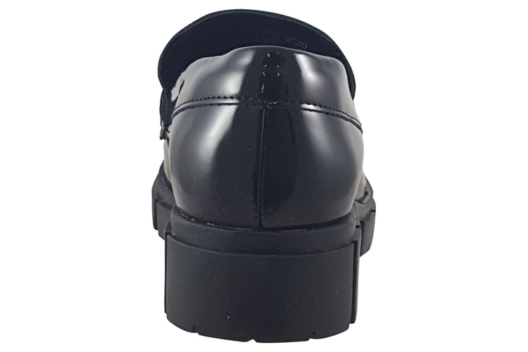 Clarks Teala Loafer Black Patent Womens Shoes