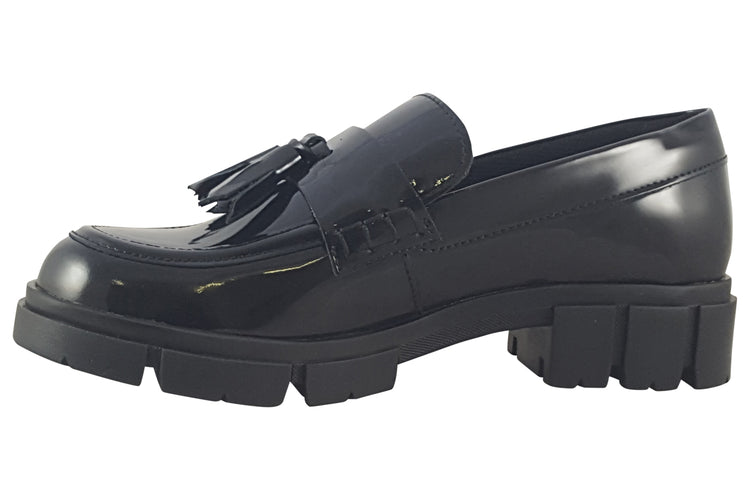 Clarks Teala Loafer Black Patent Womens Shoes