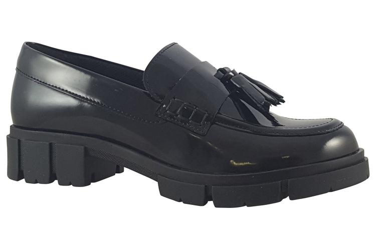 Clarks Teala Loafer Black Patent Womens Shoes