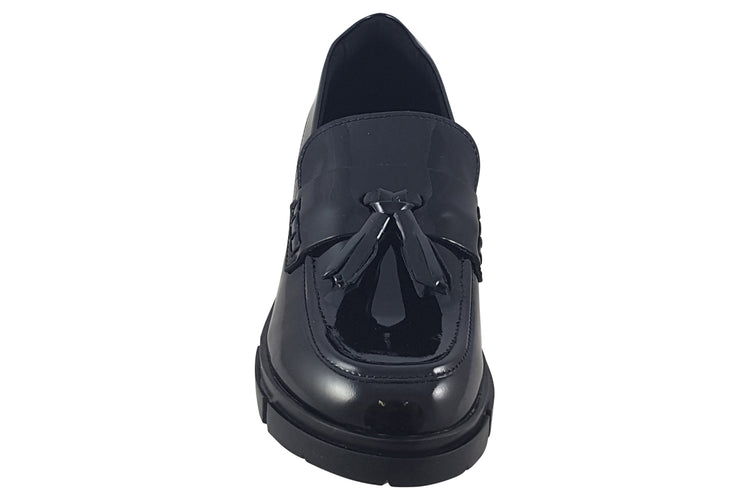 Clarks Teala Loafer Black Patent Womens Shoes