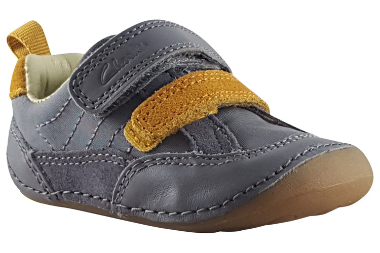 Clarks Tiny Fawn T Grey Boys First Shoes