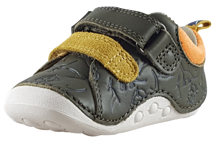 Clarks Tiny Rex T Khaki Interest Boys First Shoes