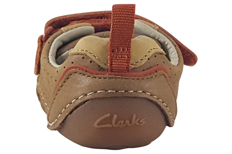 Clarks Tiny Sky T Tan Combi Boys First Shoes