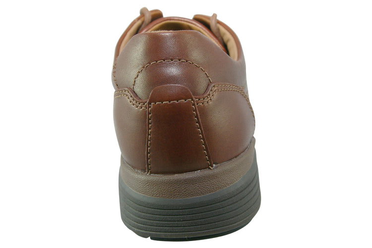 Clarks Un Abode Ease Dark Tan Leather Mens Shoes
