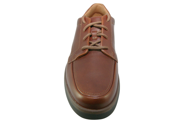 Clarks Un Abode Ease Dark Tan Leather Mens Shoes