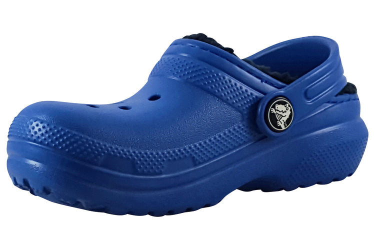 Crocs Classic Lined B 207009 Bolt Blue Boys Slippers