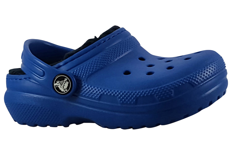Crocs Classic Lined B 207009 Bolt Blue Boys Slippers