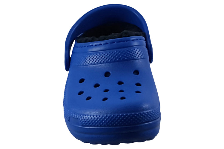 Crocs Classic Lined B 207009 Bolt Blue Boys Slippers