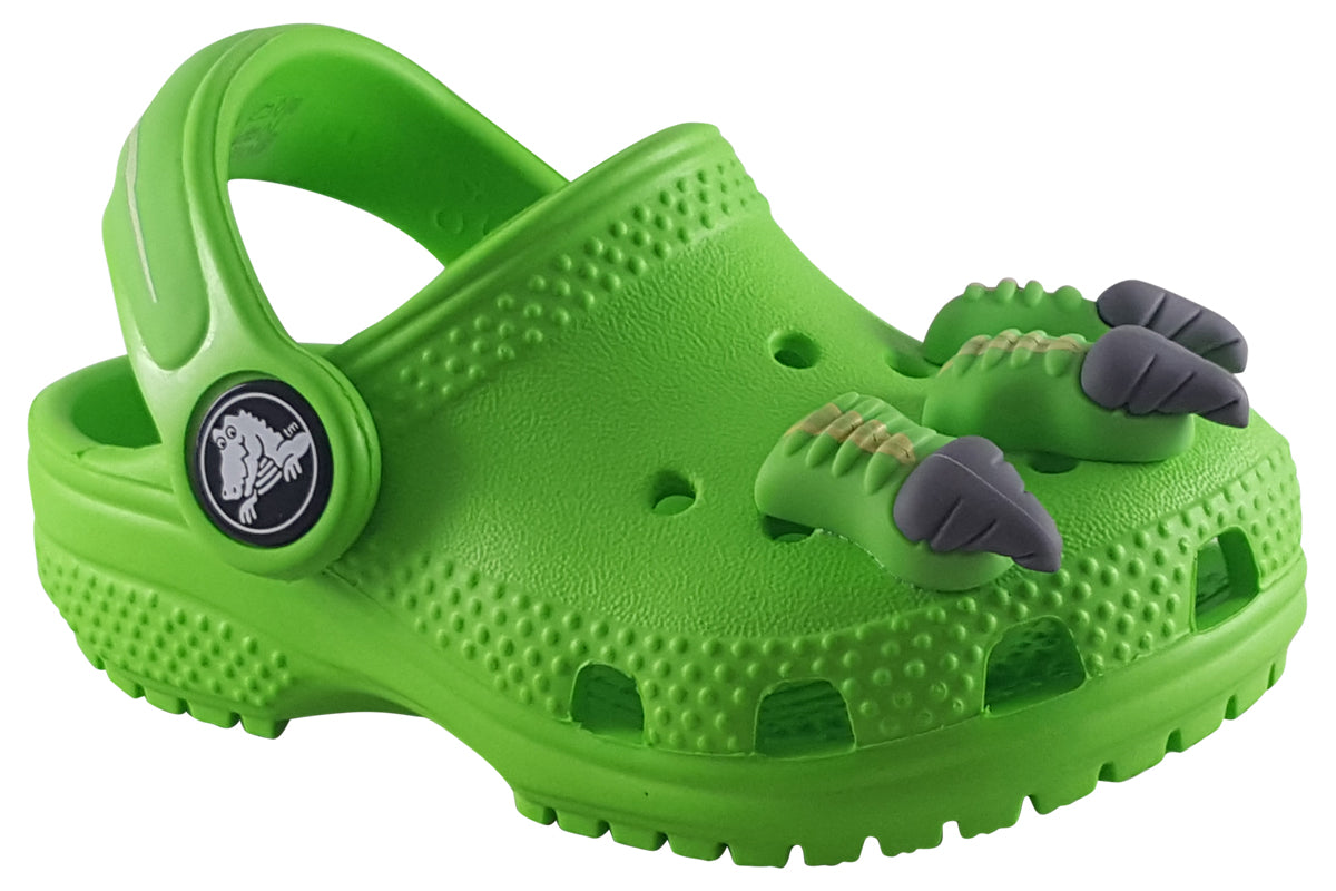 Crocs I Am Dinosaur 209700 Green Slime Boys Sandals  display picture 2